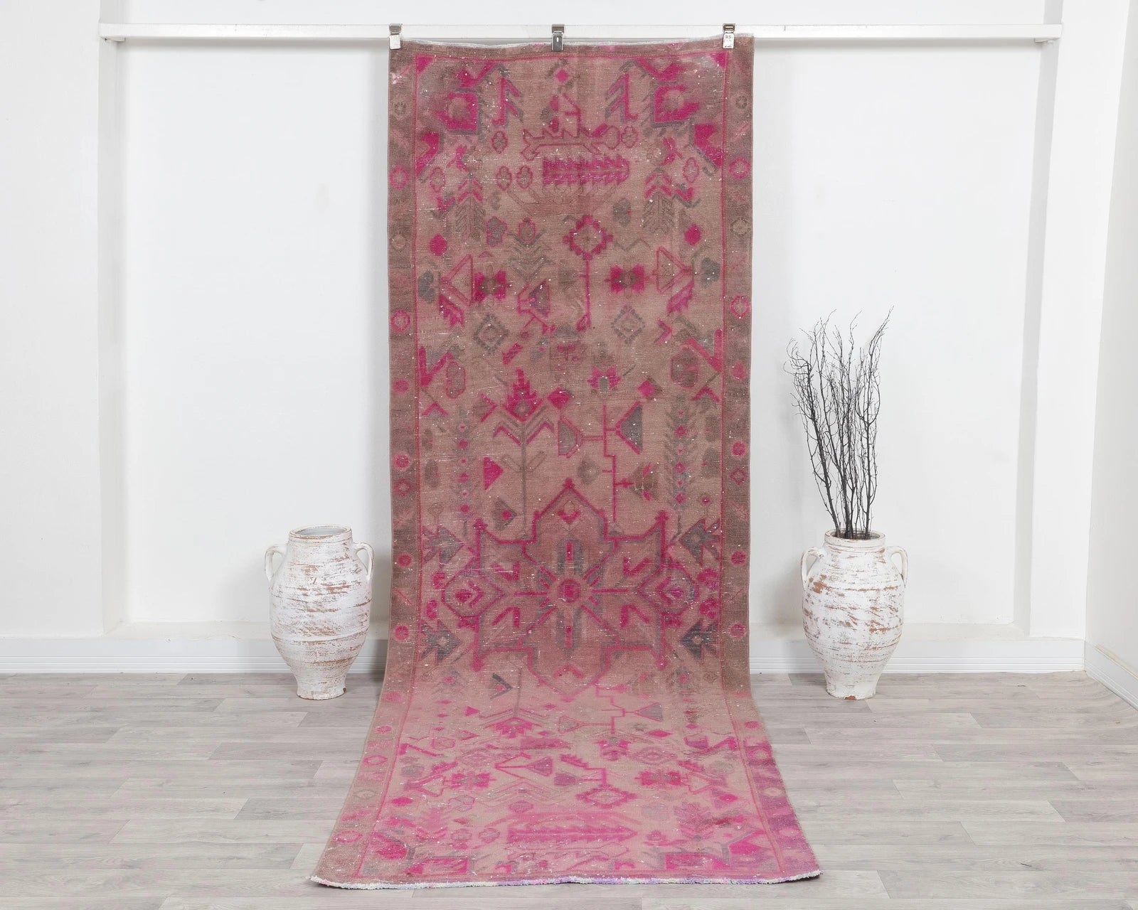Pink Turkish Oushak Rug 2'6