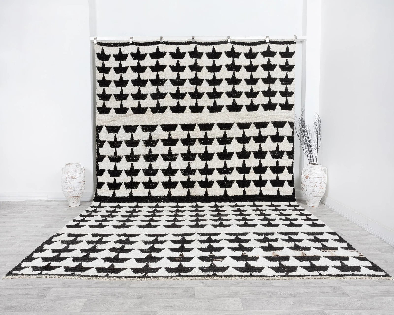 Black Turkish Vintage Rug 9' 4