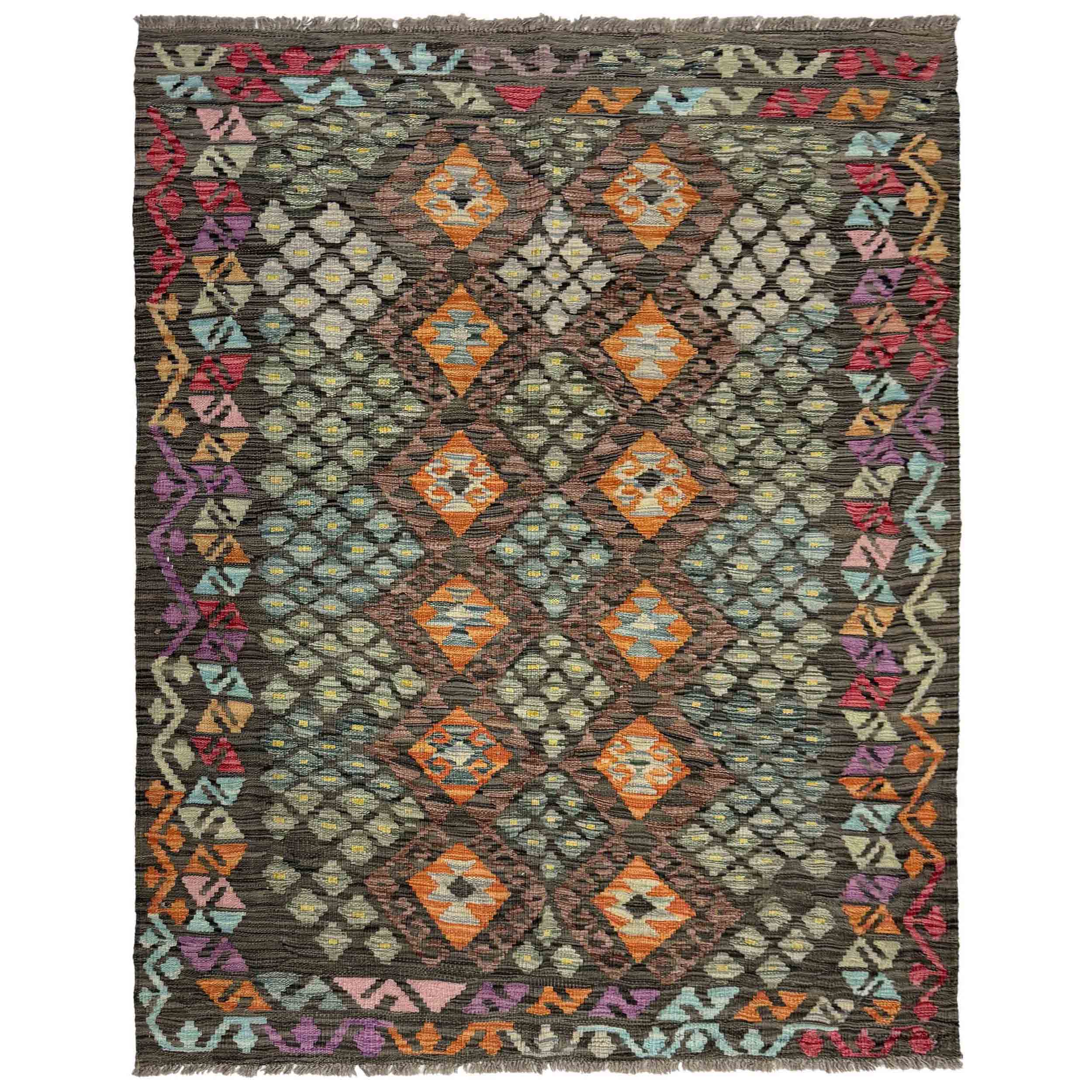 Afghan Vegetable Kilim Rug 4' 3