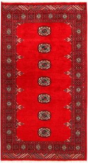 Red Bokhara 3'  1" x 5'  7" - No. QA68637