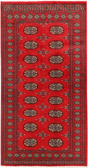 Dark Red Bokhara 3'  1" x 5'  10" - No. QA24786
