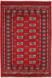 Dark Red Bokhara 3'  1" x 4'  6" - No. QA76995