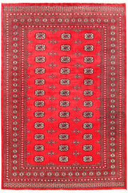 Crimson Bokhara 6'  1" x 9'  1" - No. QA26803