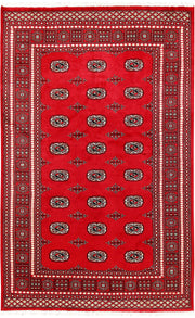 Red Bokhara 5'  2" x 8'  2" - No. QA41288