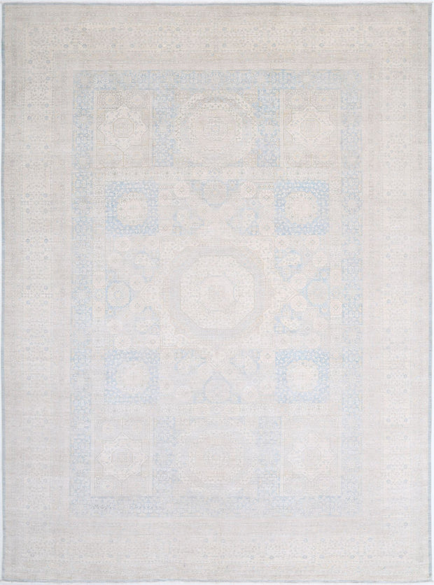 Hand Knotted Fine Mamluk Wool Rug 12' 8" x 17' 1" - No. AT21020