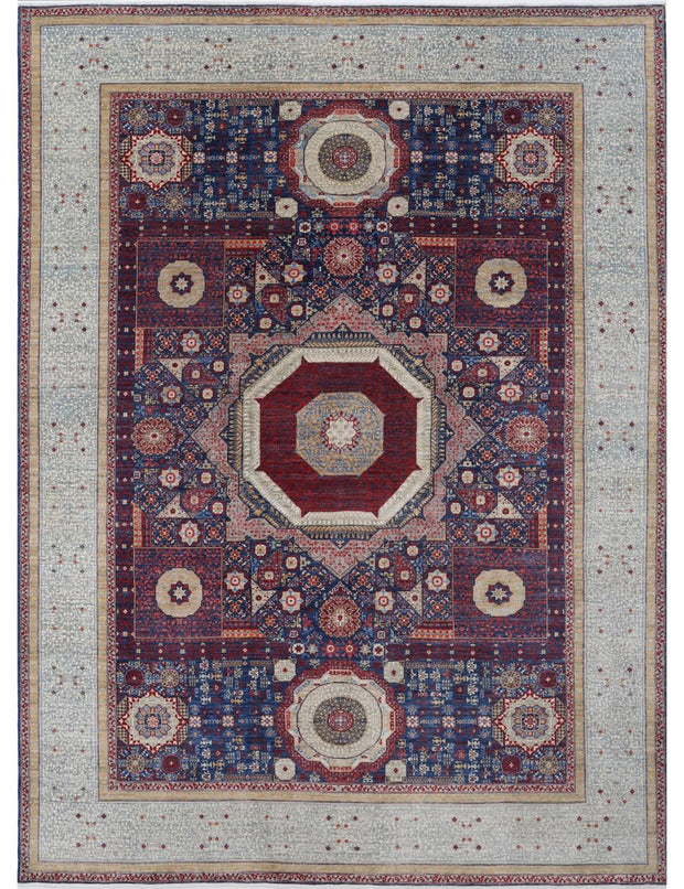 Hand Knotted Fine Mamluk Wool Rug 10' 1" x 14' 0" - No. AT34812