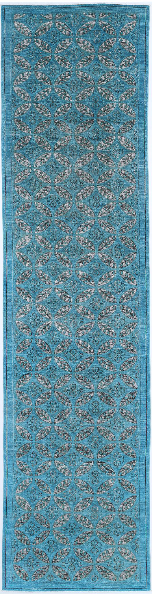 Hand Knotted Onyx Wool Rug 3' 11" x 18' 7" - No. AT46900