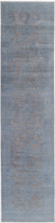 Hand Knotted Onyx Wool Rug 3' 5" x 15' 11" - No. AT78033