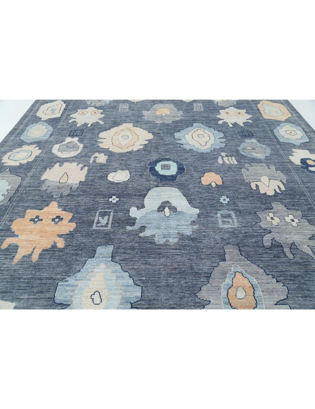 Hand Knotted Oushak Wool Rug 10' 4" x 14' 0" - No. AT86125