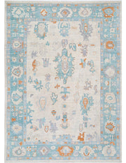 Hand Knotted Oushak Wool Rug 10' 1" x 14' 1" - No. AT39716