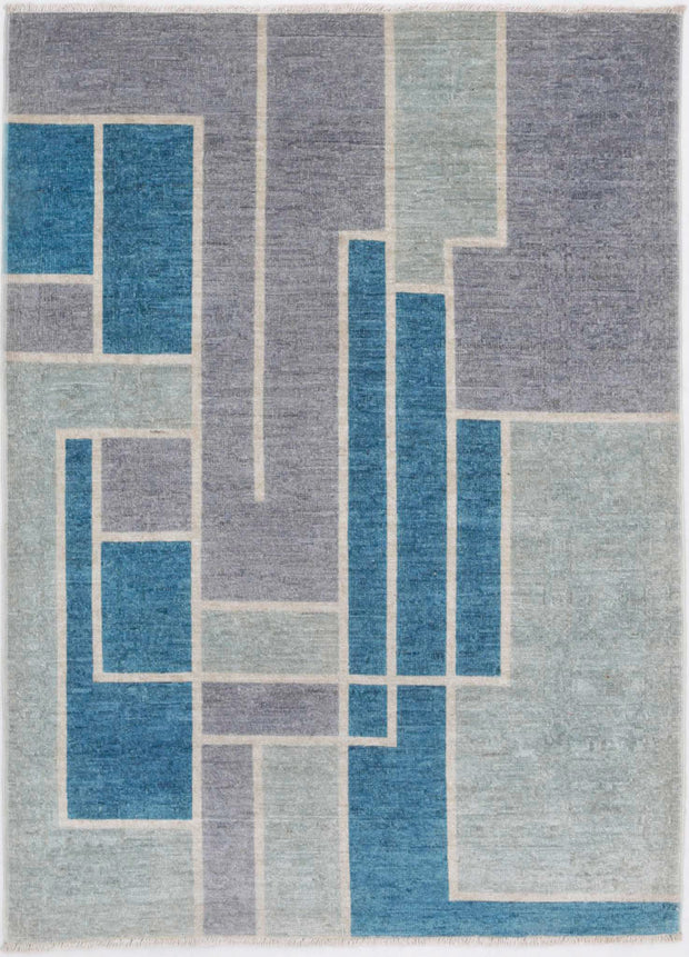 Hand Knotted Overdye Wool Rug 2' 9" x 3' 10" - No. AT28298