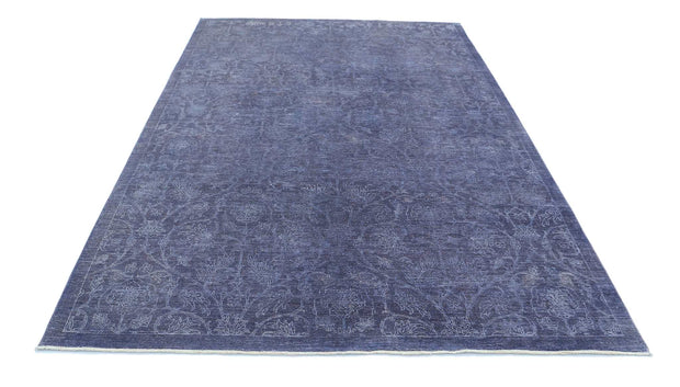 Hand Knotted Overdye Wool & Bamboo Silk Rug 6' 7" x 9' 7" - No. AT44290