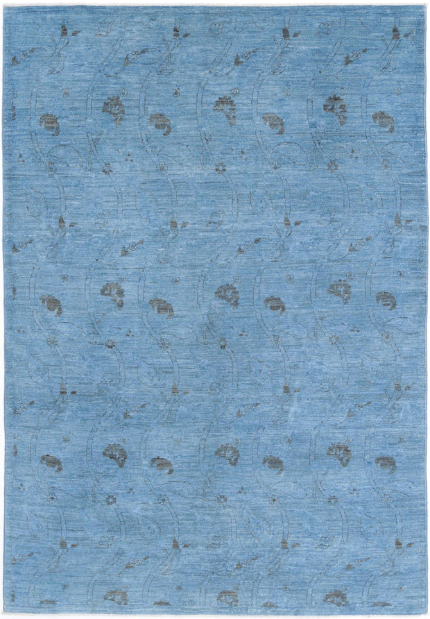 Hand Knotted Overdye Wool Rug 5' 0" x 7' 3" - No. AT19268
