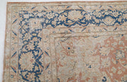 Hand Knotted Vintage Distressed Persian Tabriz Wool Rug 9' 9" x 12' 11" - No. AT47253