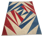 Hand Knotted Overdye Wool Rug 3' 3" x 4' 9" - No. AT45808