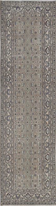 Hand Knotted Vintage Persian Hamadan Wool Rug 3' 8" x 13' 10" - No. AT52720