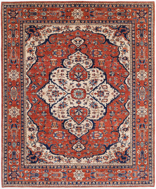 Hand Knotted Nomadic Caucasian Humna Wool Rug 8' 0" x 9' 8" - No. AT18924