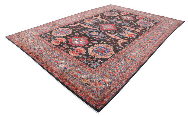 Hand Knotted Nomadic Caucasian Humna Wool Rug 9' 10" x 14' 7" - No. AT91878
