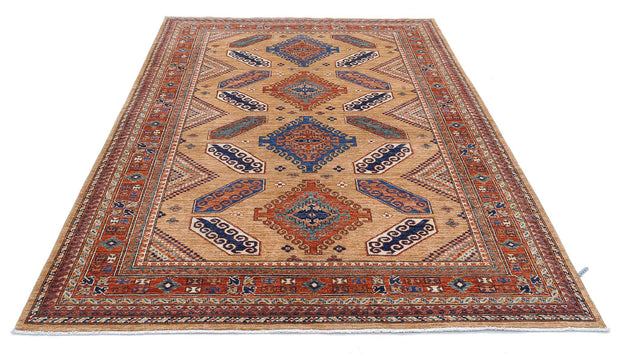 Hand Knotted Nomadic Caucasian Humna Wool Rug 5' 11" x 8' 7" - No. AT30406