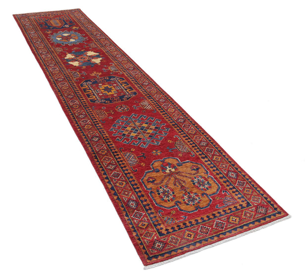 Hand Knotted Nomadic Caucasian Humna Wool Rug 2' 8" x 12' 3" - No. AT61192