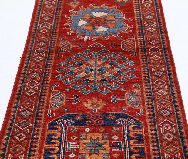 Hand Knotted Nomadic Caucasian Humna Wool Rug 2' 9" x 7' 11" - No. AT53745