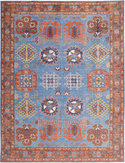 Hand Knotted Nomadic Caucasian Humna Wool Rug 9' 3" x 12' 0" - No. AT95000