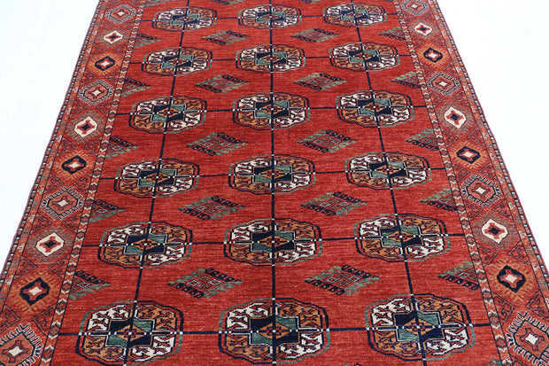 Hand Knotted Nomadic Caucasian Humna Wool Rug 5' 8" x 7' 9" - No. AT83176