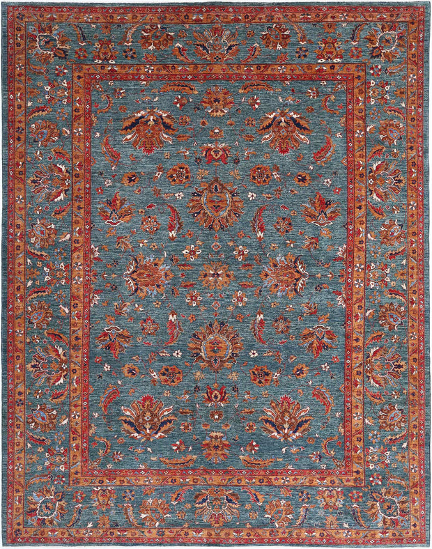 Hand Knotted Nomadic Caucasian Humna Wool Rug 10' 4" x 13' 3" - No. AT42288