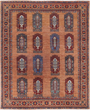 Hand Knotted Nomadic Caucasian Humna Wool Rug 8' 1" x 10' 0" - No. AT62576