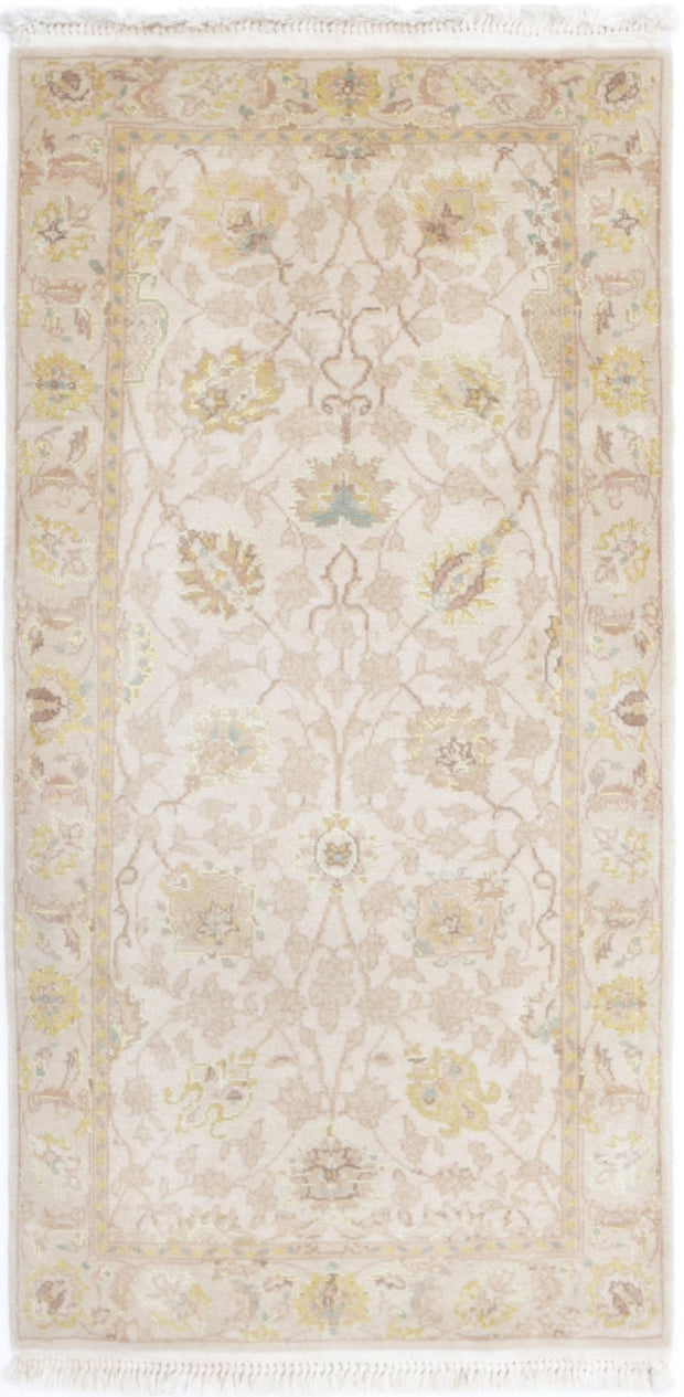 Hand Knotted Agra Kashan Wool Rug 2' 0" x 4' 1" - No. AT78414