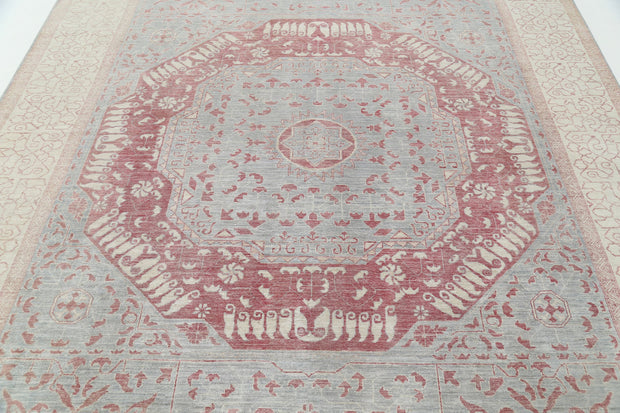 Hand Knotted Fine Mamluk Wool Rug 7' 11" x 9' 4" - No. AT88992
