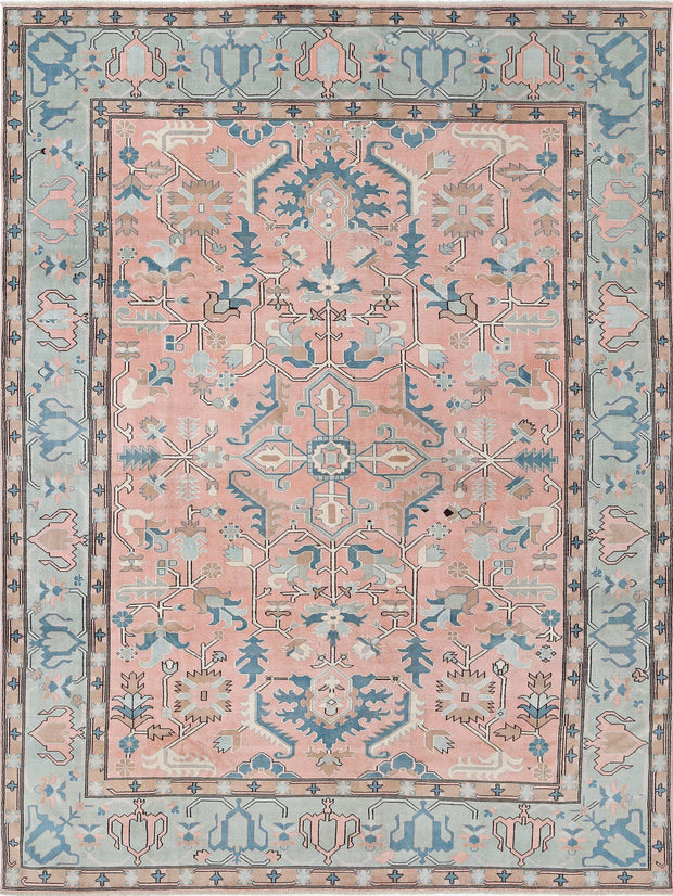 Hand Knotted Vintage Turkish Milas Wool Rug 8' 9" x 11' 6" - No. AT82305