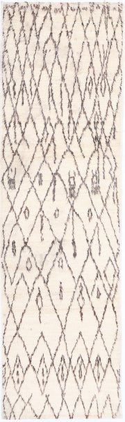 Hand Knotted Tribal Moroccan Wool Rug 2' 7" x 9' 7" - No. AT80720