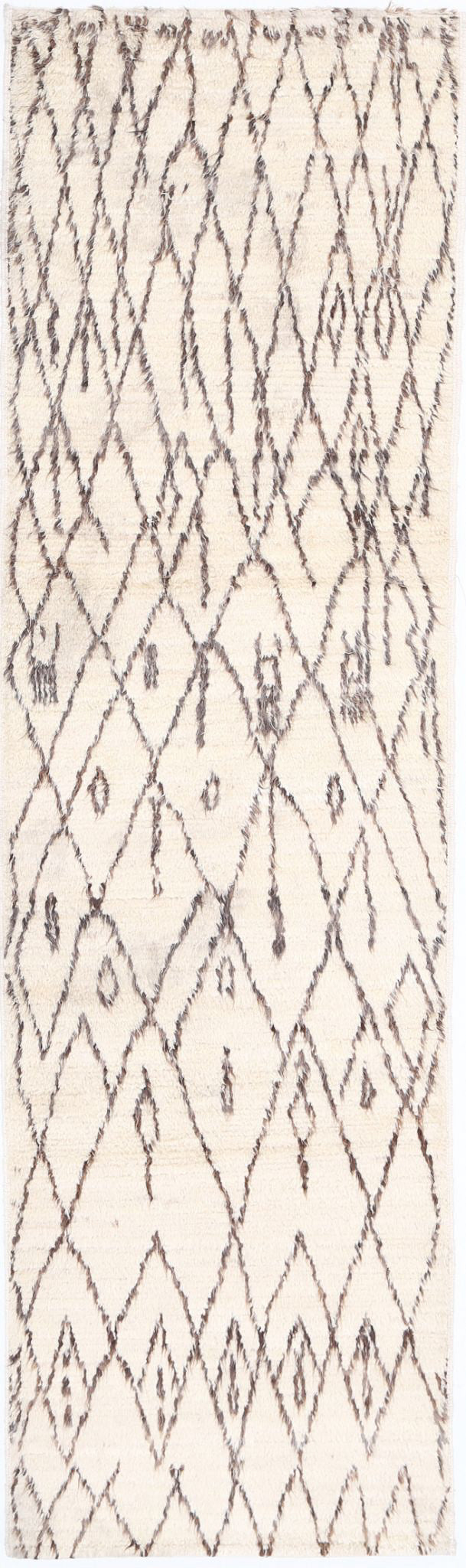 Hand Knotted Tribal Moroccan Wool Rug 2' 7" x 9' 7" - No. AT80720