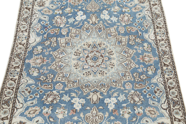 Hand Knotted Vintage Persian Nain Wool & Silk Rug 2' 11" x 4' 6" - No. AT74290