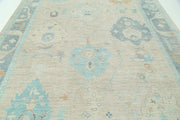 Hand Knotted Oushak Wool Rug 9' 0" x 11' 9" - No. AT58356