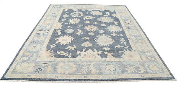 Hand Knotted Oushak Wool Rug 8' 0" x 10' 0" - No. AT33313