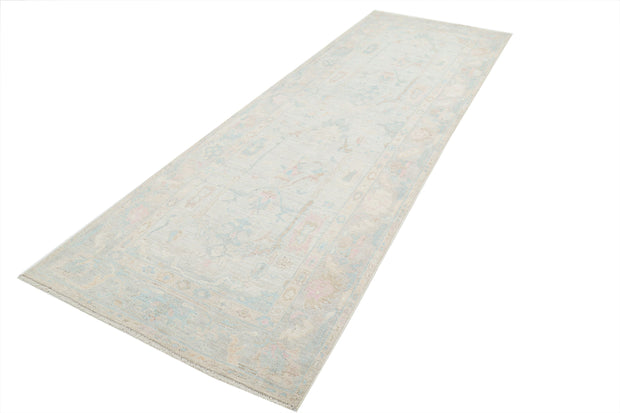 Hand Knotted Oushak Wool Rug 4' 1" x 12' 6" - No. AT30077