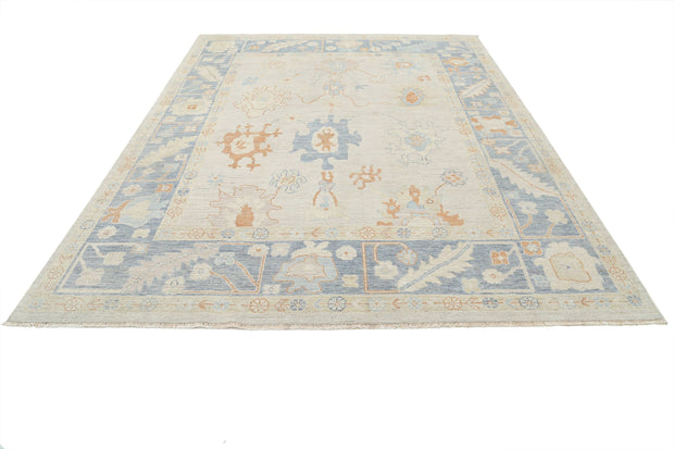 Hand Knotted Oushak Wool Rug 7' 10" x 10' 0" - No. AT76776