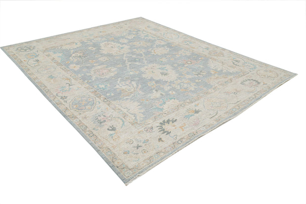 Hand Knotted Oushak Wool Rug 7' 9" x 9' 5" - No. AT19572