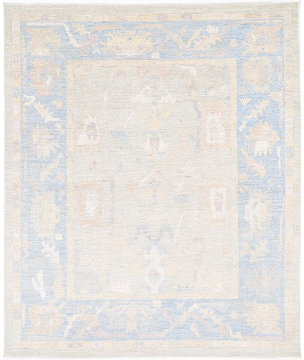 Hand Knotted Oushak Wool Rug 8' 0" x 9' 10" - No. AT72958
