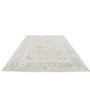 Hand Knotted Oushak Wool Rug 8' 6" x 10' 3" - No. AT13053