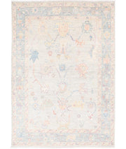 Hand Knotted Oushak Wool Rug 4' 11" x 7' 3" - No. AT87628