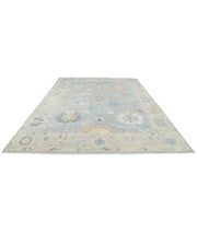Hand Knotted Oushak Wool Rug 9' 1" x 11' 8" - No. AT83696