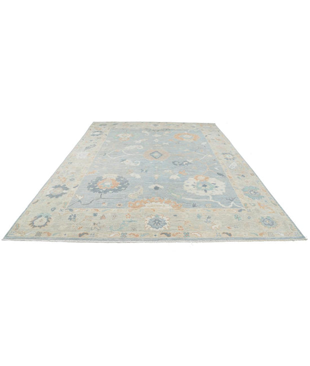 Hand Knotted Oushak Wool Rug 9' 1" x 11' 8" - No. AT83696