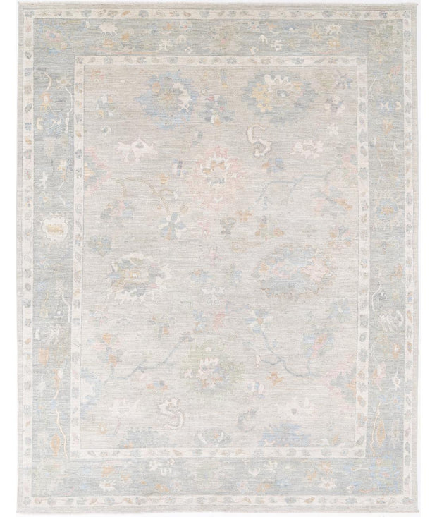 Hand Knotted Oushak Wool Rug 9' 1" x 11' 9" - No. AT10526