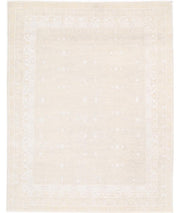 Hand Knotted Oushak Wool Rug 8' 2" x 10' 4" - No. AT45042