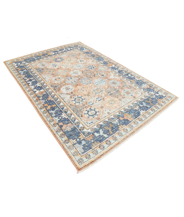 Hand Knotted Oushak Wool Rug 5' 7" x 8' 0" - No. AT52627