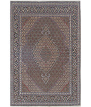 Hand Knotted Persian Tabriz Wool & Silk Rug 6' 5" x 9' 8" - No. AT68509