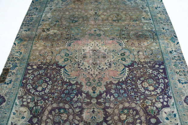 Hand Knotted Vintage Persian Tabriz Wool Rug 6' 0" x 8' 11" - No. AT75570